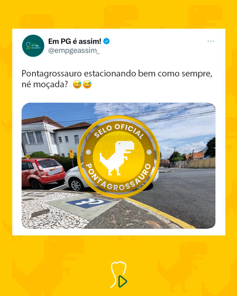 Pontagrossauro estacionando bem como sempre, né moçada?