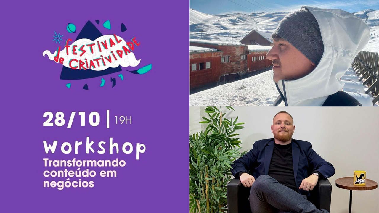 Richard Eidam e Alex William ministram workshop no Festival de Criatividade da UniCesumar