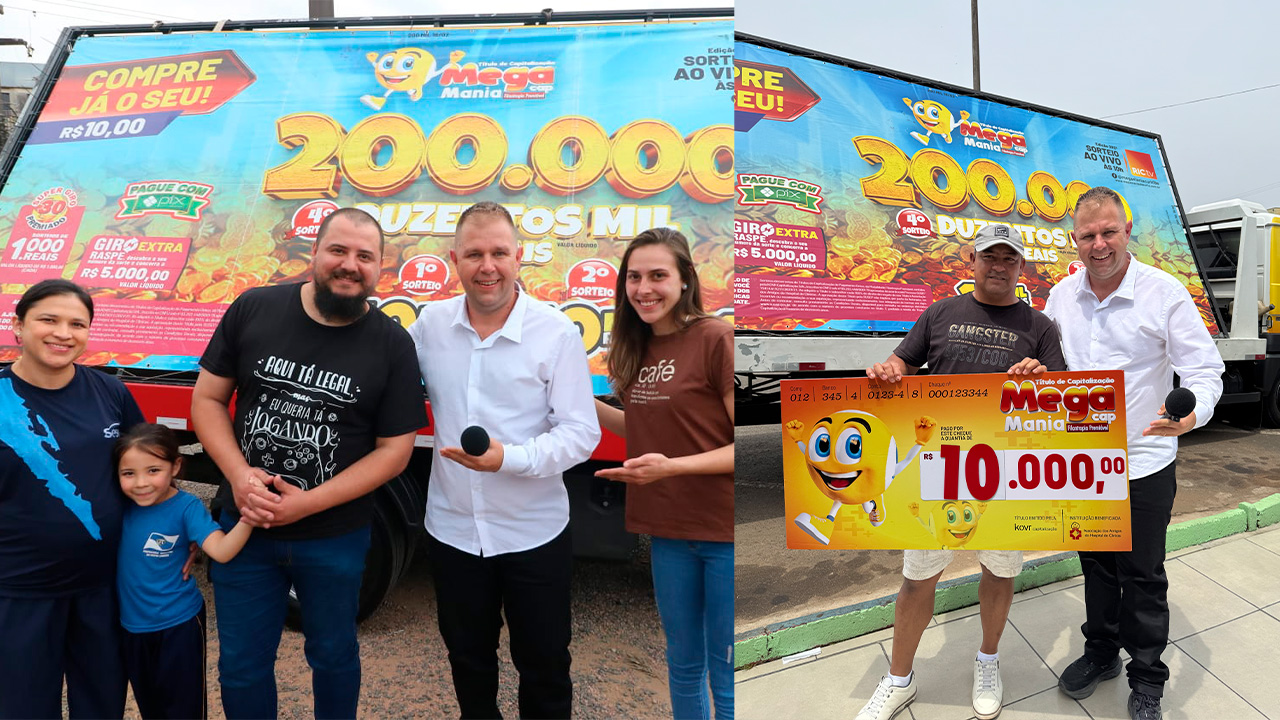 Mega Mania premia moradores de Ponta Grossa e Telêmaco Borba nesta última semana