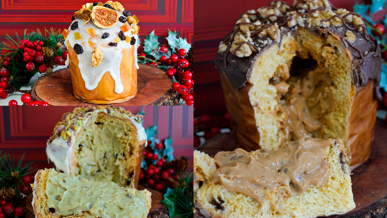 Catálogo de Natal da Bina’s Cake aposta em chocotones recheados e encomendas corporativas personalizadas
