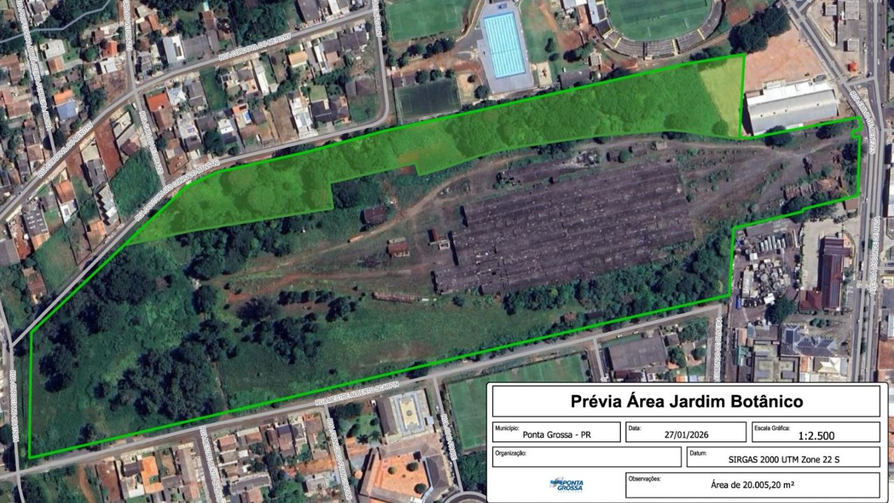 Ponta Grossa recebe área da União para implantação de Jardim Botânico em Oficinas