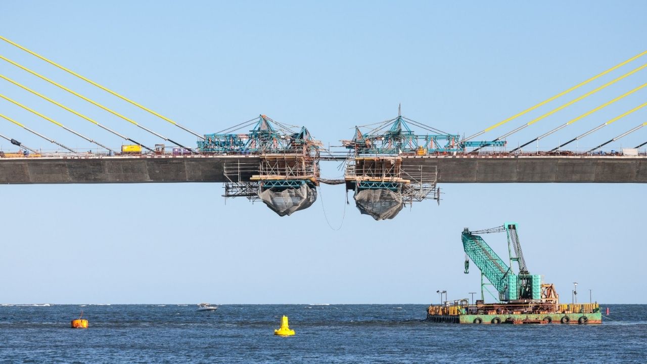 Ponte de Guaratuba atinge 91% de execução e entra na reta final