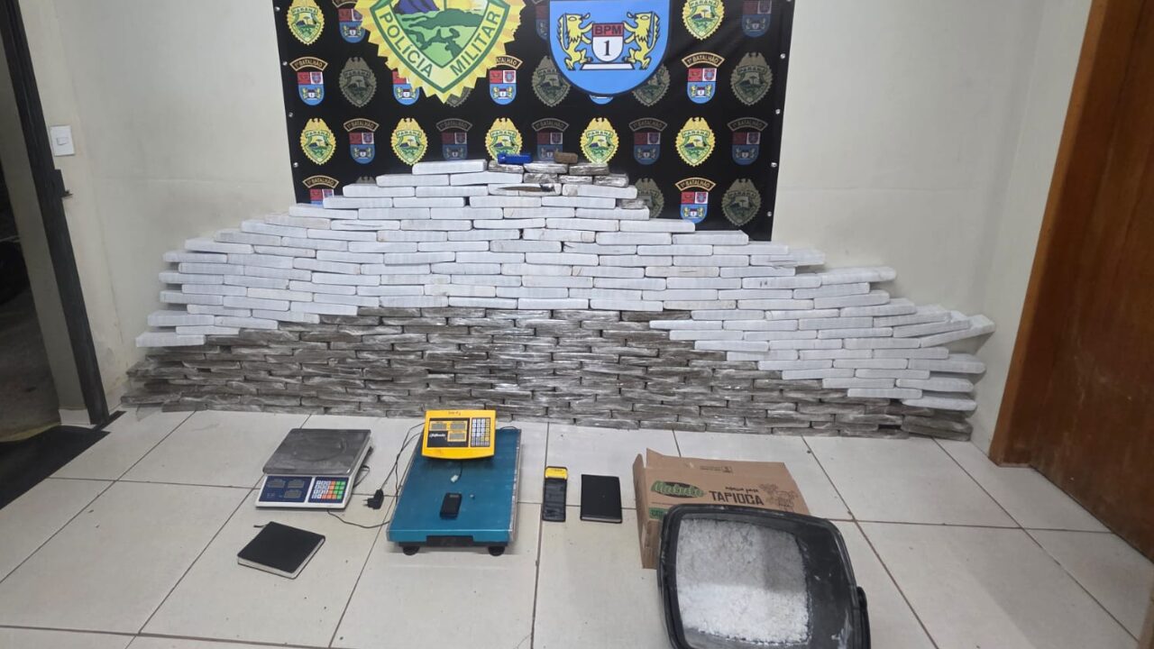 Polícia Militar apreende quase 200 kg de drogas durante operação em Ponta Grossa