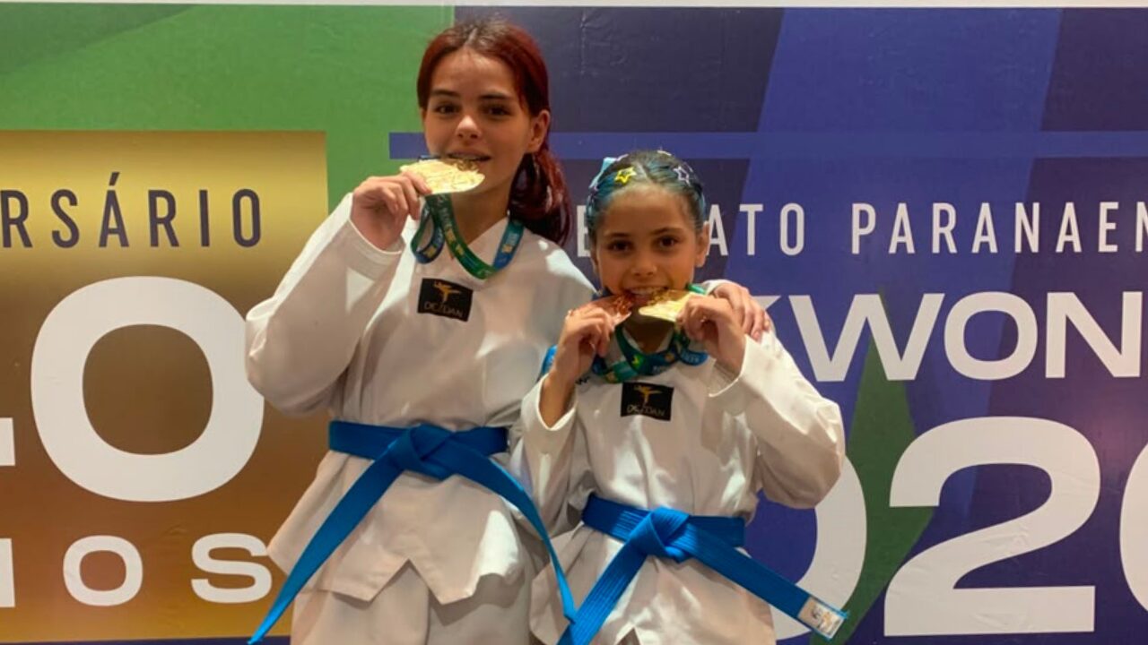 Irmãs de Ponta Grossa conquistam ouro no Paranaense de Taekwondo e garantem vaga no Brasileiro