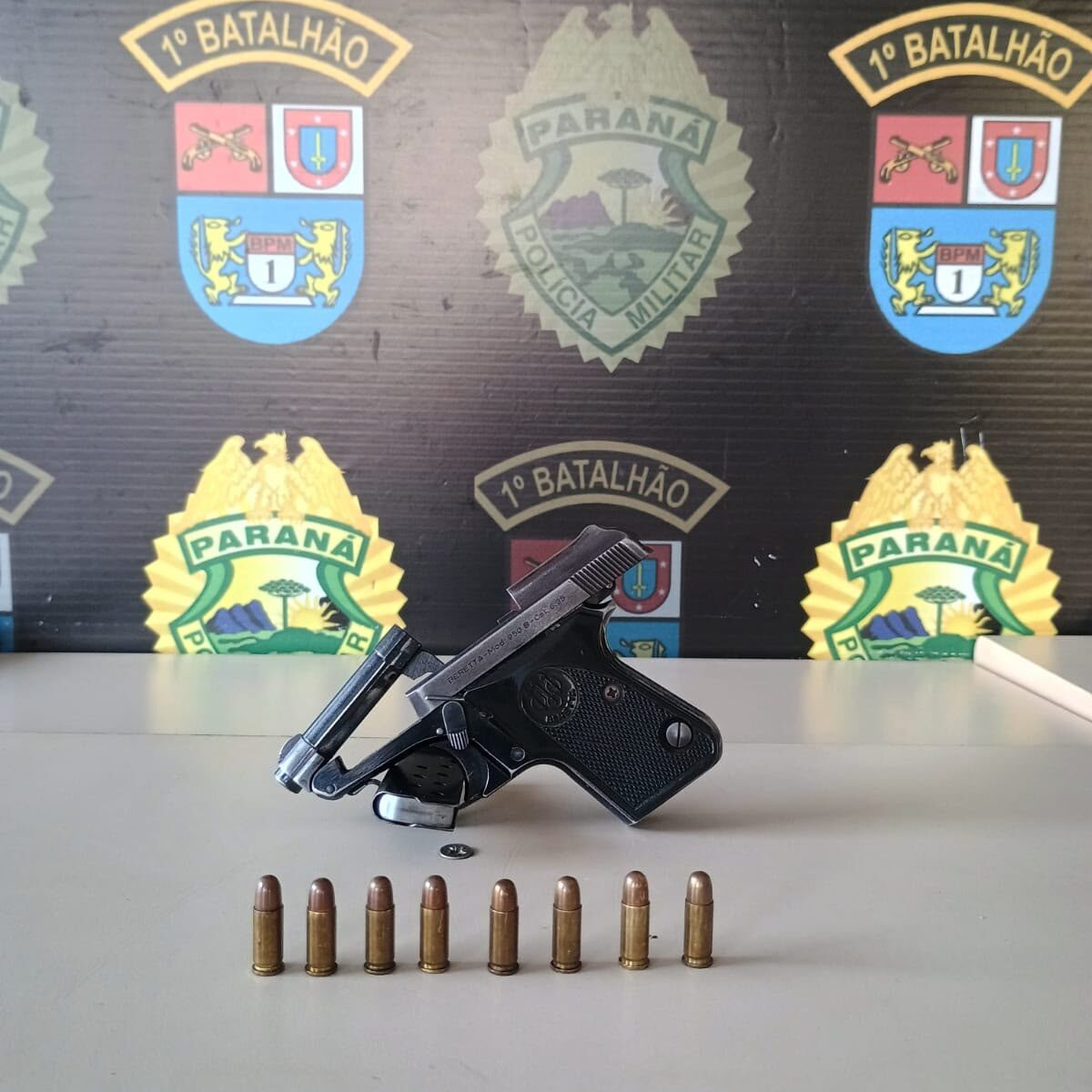 GOTran da Polícia Militar prende homem de 51 anos com pistola pronta para uso em PG