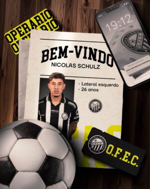 Operário confirma contratação de Nicolas Schulz para reforçar elenco de Luizinho Lopes