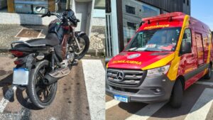 Menino de 11 anos é atropelado por motocicleta no Centro de Ponta Grossa