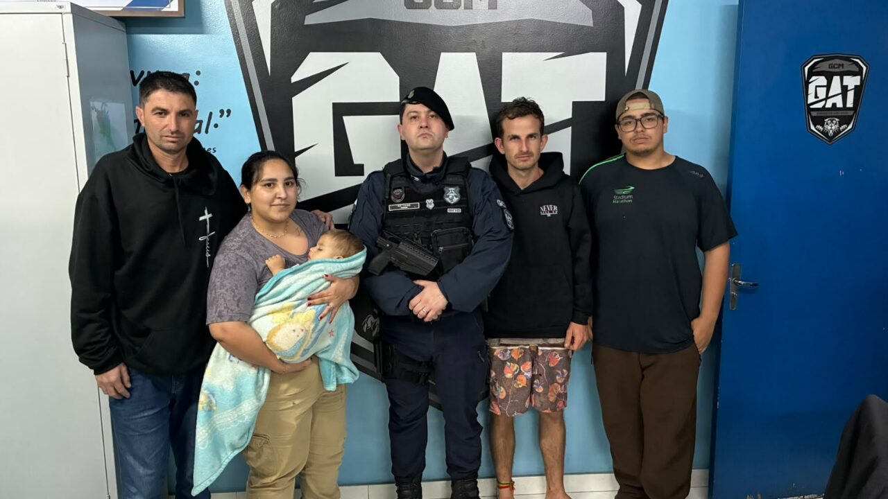 GCM desengasga bebê de 1 ano e 2 meses em base de Ponta Grossa