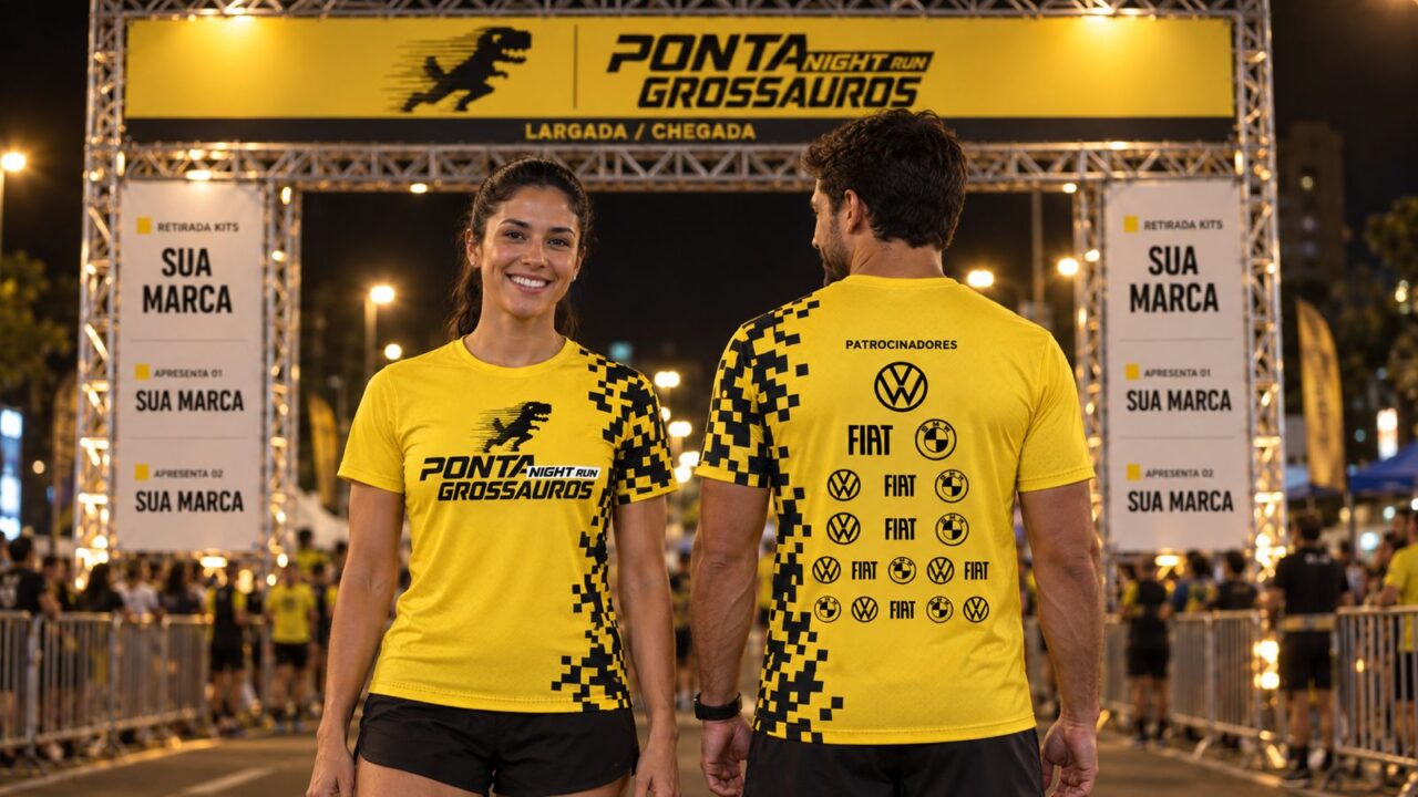 Sua marca na largada: Pontagrossauros Night Run convida empresas a fazer parte do evento